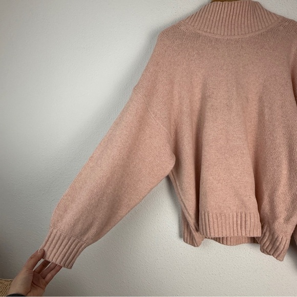 GAP Women’s Cashsoft Mockneck Sweater Knitwear Large Soft Pink - Picture 6 of 8